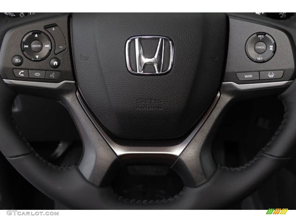 2019 Honda Pilot EX-L Black Steering Wheel Photo #130146041