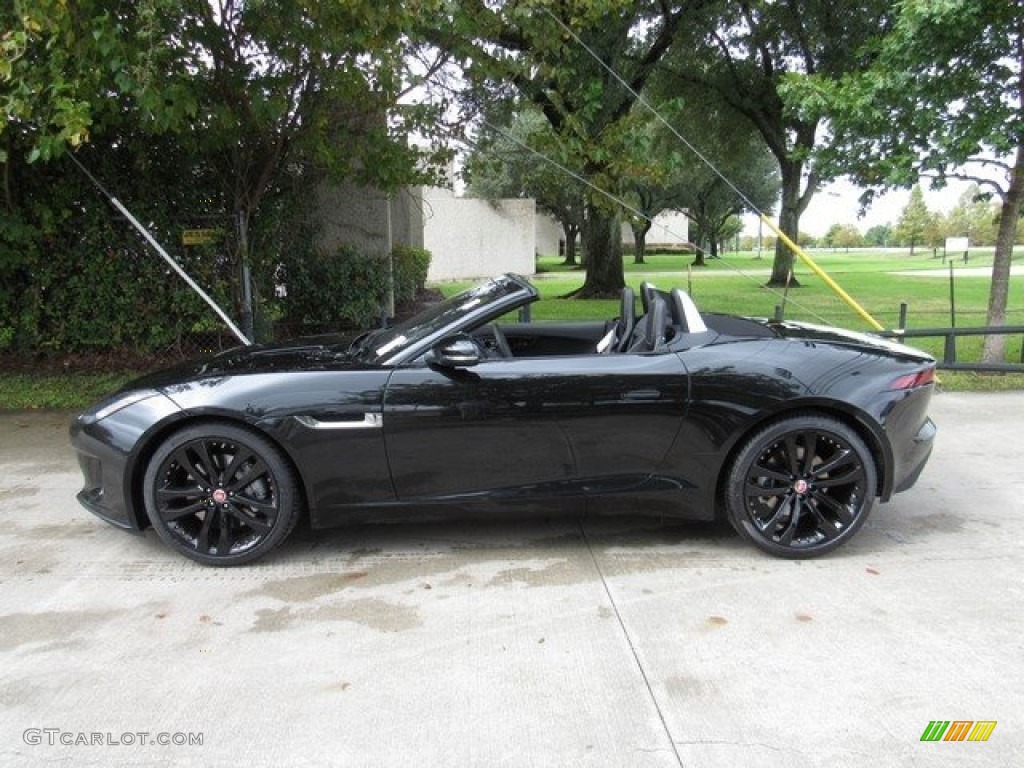 Santorini Black Metallic 2019 Jaguar F-Type P300 Convertible Exterior Photo #130146866