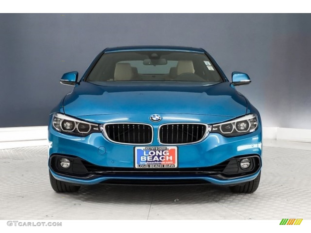 2018 4 Series 430i Coupe - Snapper Rocks Blue Metallic / Venetian Beige/Black photo #2