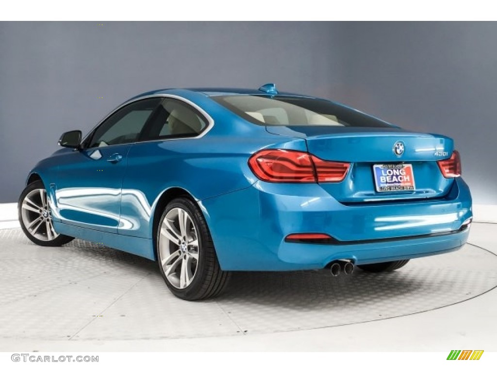 2018 4 Series 430i Coupe - Snapper Rocks Blue Metallic / Venetian Beige/Black photo #10