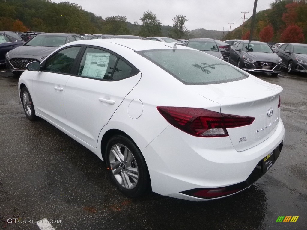 2019 Elantra SEL - Quartz White Pearl / Black photo #6