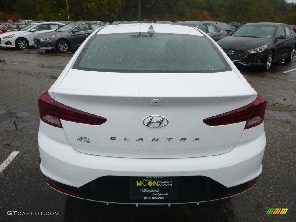 2019 Elantra SEL - Quartz White Pearl / Black photo #7