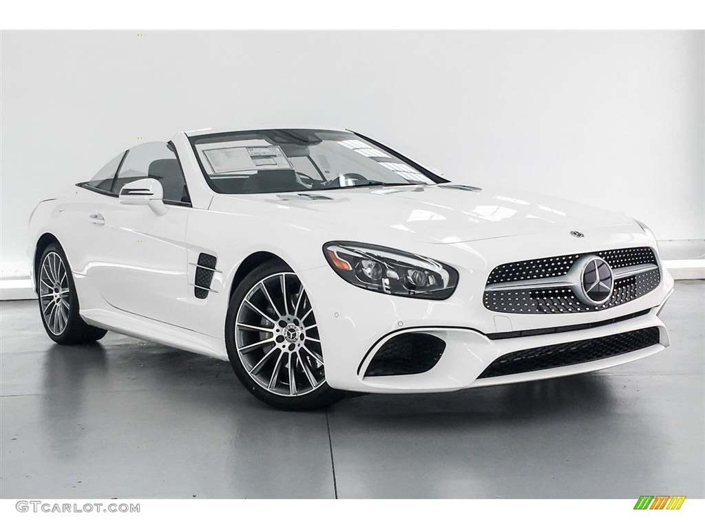 Polar White 2019 Mercedes-Benz SL 550 Roadster Exterior Photo #130158249