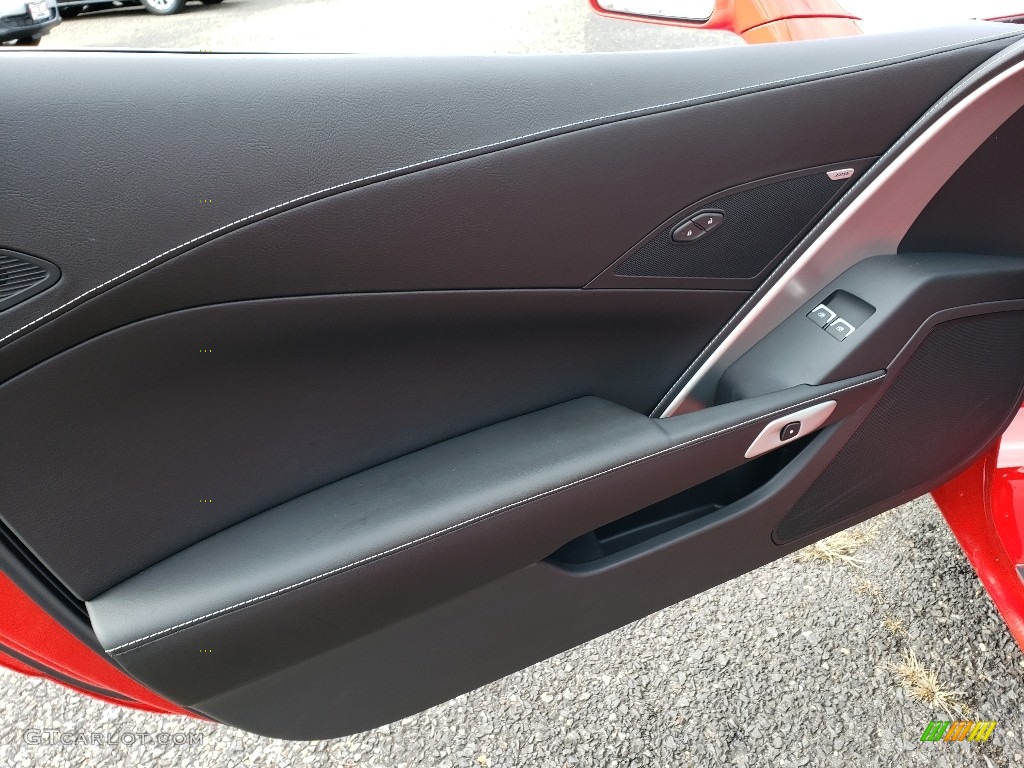 2019 Chevrolet Corvette Stingray Coupe Adrenaline Red Door Panel Photo #130159486