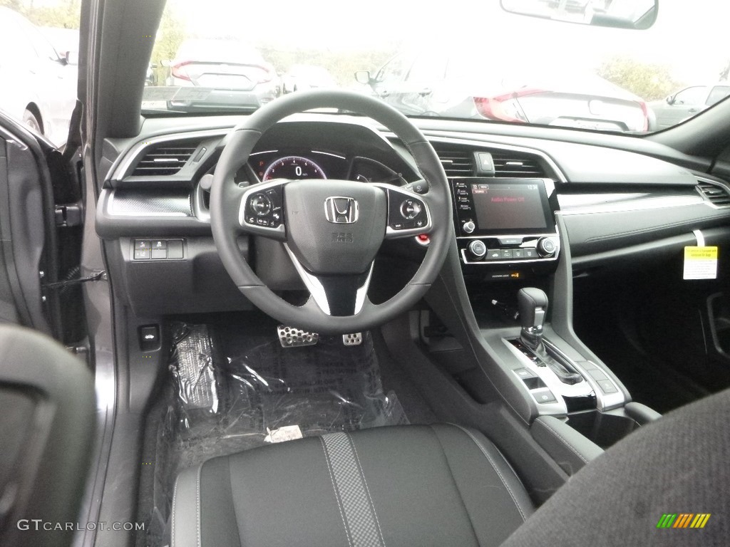 Black Interior 2019 Honda Civic Sport Sedan Photo #130161708