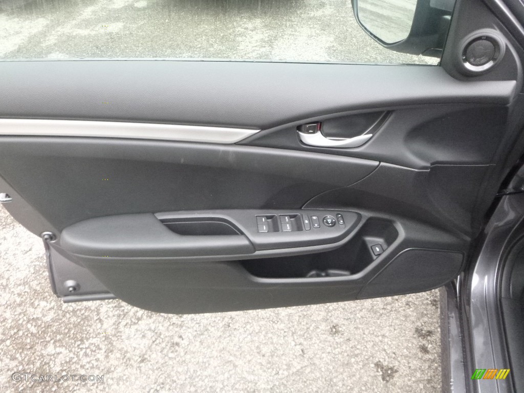 2019 Honda Civic Sport Sedan Black Door Panel Photo #130161729