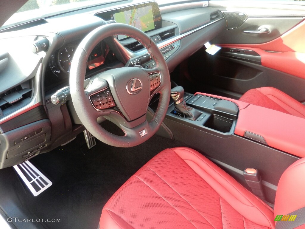 Red Interior 2019 Lexus ES 350 F Sport Photo #130162206