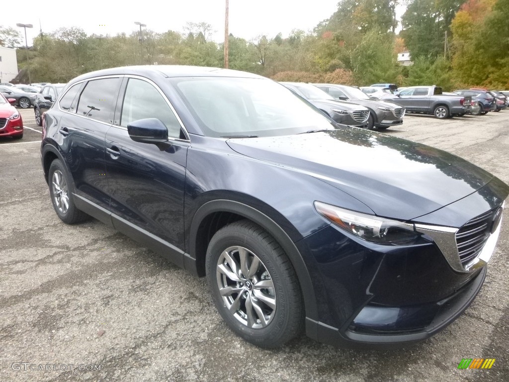 Deep Crystal Blue Mica 2019 Mazda CX-9 Touring AWD Exterior Photo #130163256