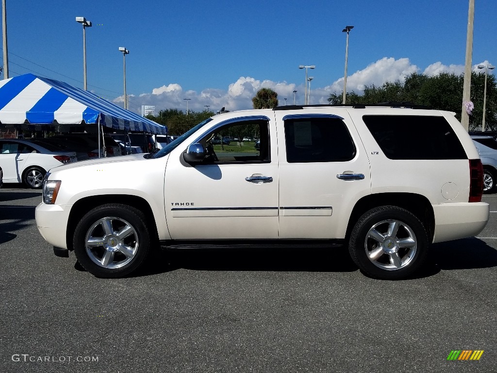 2011 Tahoe LTZ - White Diamond Tricoat / Light Cashmere/Dark Cashmere photo #1