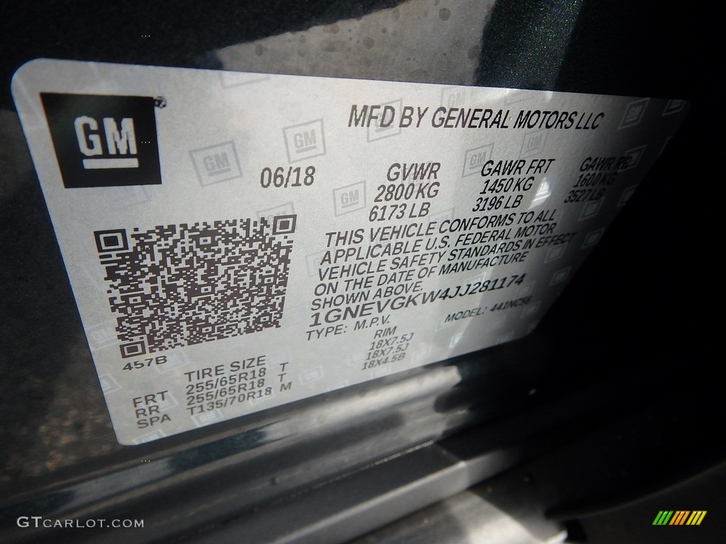 2018 Traverse LT AWD - Graphite Metallic / Jet Black photo #28