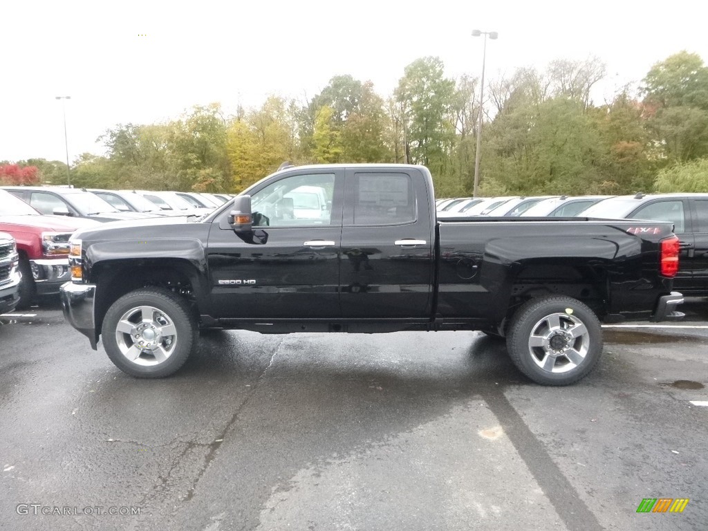 Black 2019 Chevrolet Silverado 2500HD Work Truck Double Cab 4WD Exterior Photo #130169781