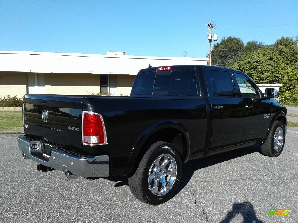 2018 1500 Laramie Crew Cab 4x4 - Brilliant Black Crystal Pearl / Black photo #6