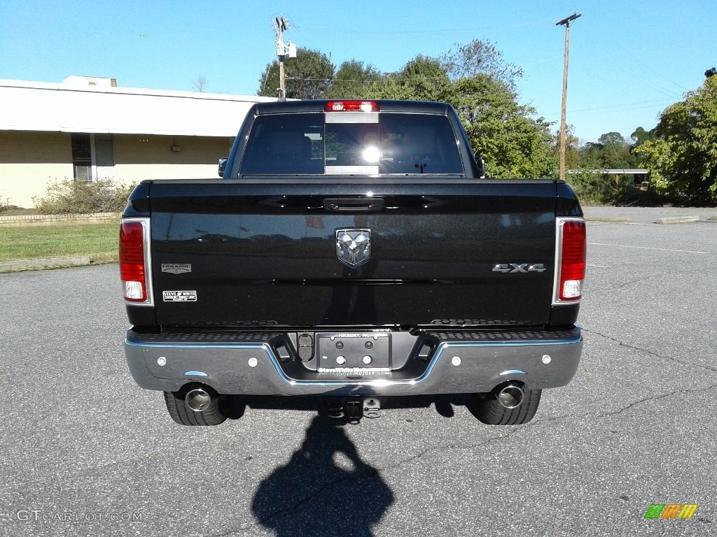 2018 1500 Laramie Crew Cab 4x4 - Brilliant Black Crystal Pearl / Black photo #7