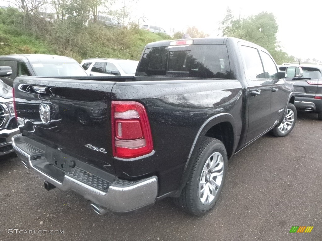 2019 1500 Long Horn Crew Cab 4x4 - Diamond Black Crystal Pearl / Mountain Brown/Light Frost Beige photo #5