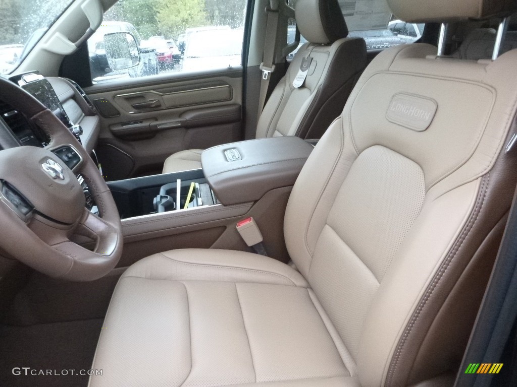 2019 1500 Long Horn Crew Cab 4x4 - Diamond Black Crystal Pearl / Mountain Brown/Light Frost Beige photo #14
