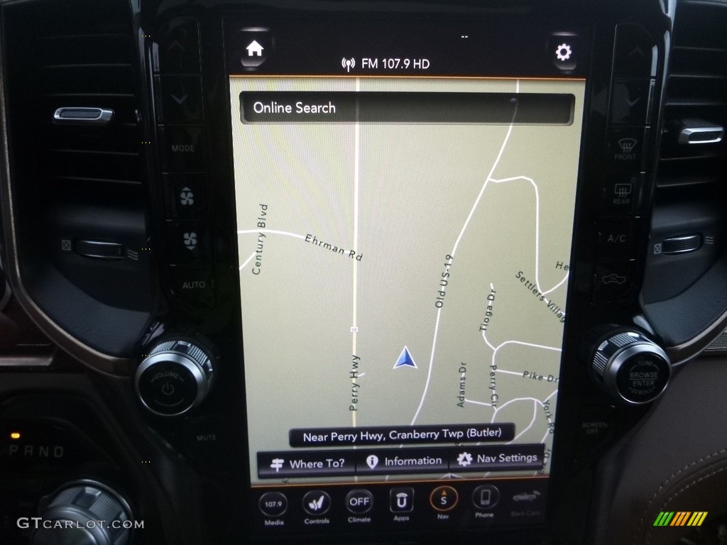 2019 1500 Long Horn Crew Cab 4x4 - Diamond Black Crystal Pearl / Mountain Brown/Light Frost Beige photo #17