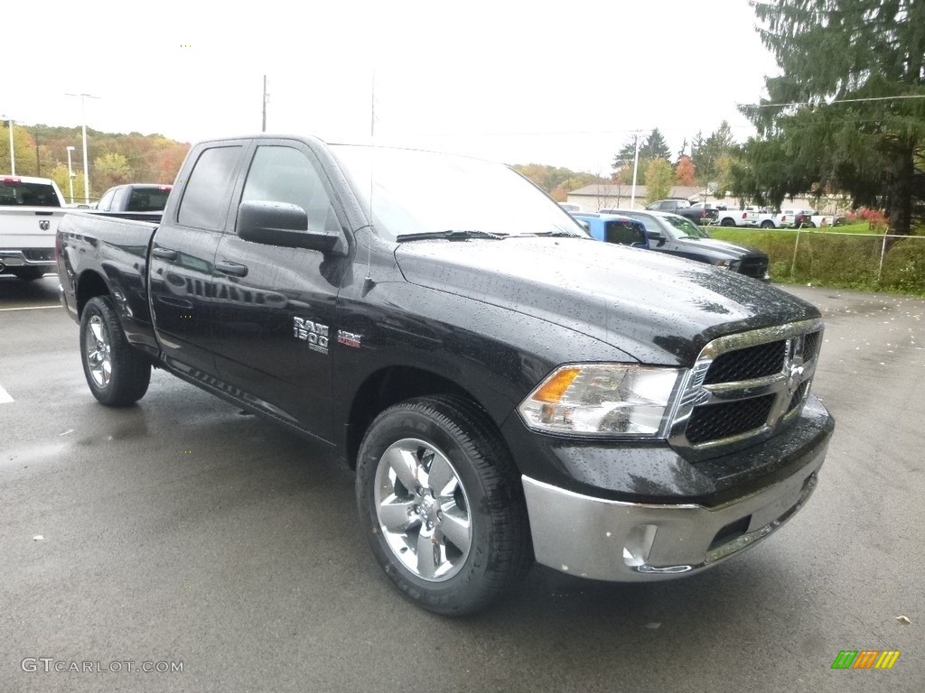 2019 1500 Classic Tradesman Quad Cab 4x4 - Diamond Black Crystal Pearl / Black/Diesel Gray photo #7