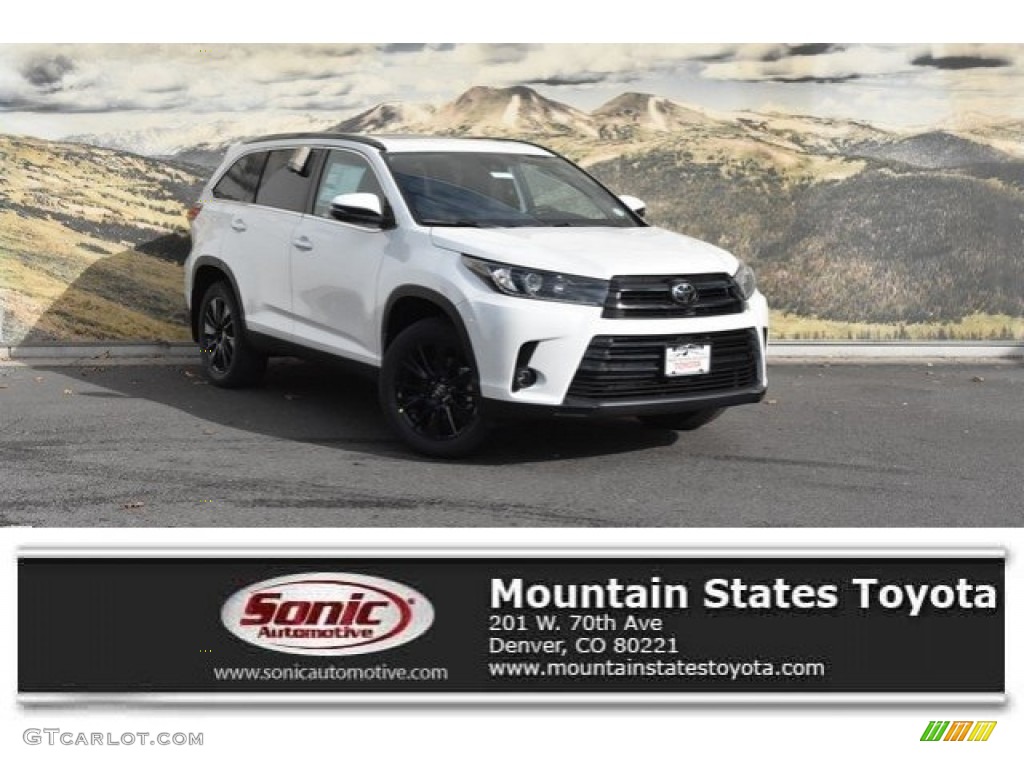 2019 Highlander SE AWD - Blizzard Pearl White / Black photo #1