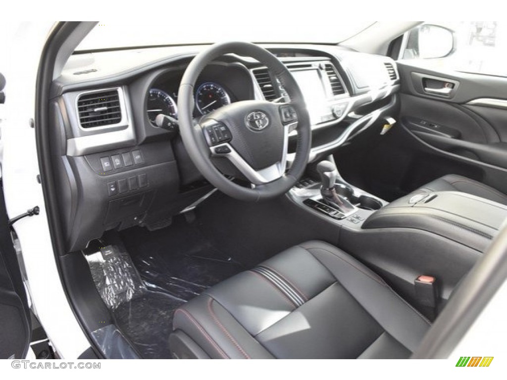 Black Interior 2019 Toyota Highlander SE AWD Photo #130174308