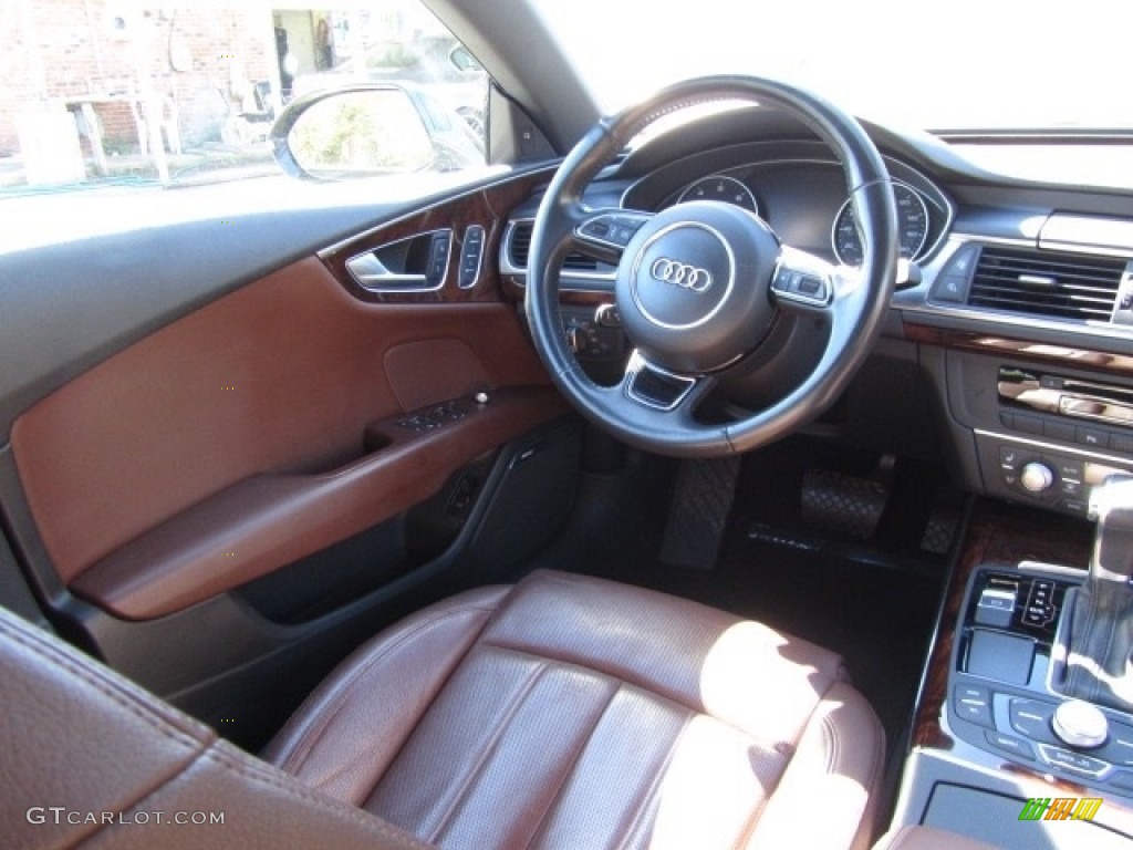 2012 A7 3.0T quattro Prestige - Havanna Black Metallic / Nougat Brown photo #12