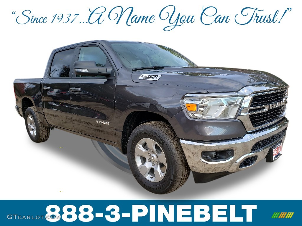 2019 1500 Big Horn Crew Cab 4x4 - Granite Crystal Metallic / Black/Diesel Gray photo #1