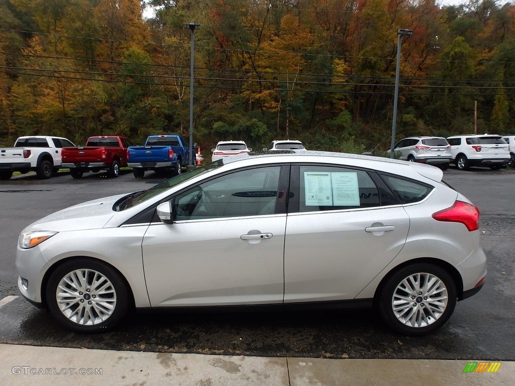 Ingot Silver 2018 Ford Focus Titanium Hatch Exterior Photo #130175475