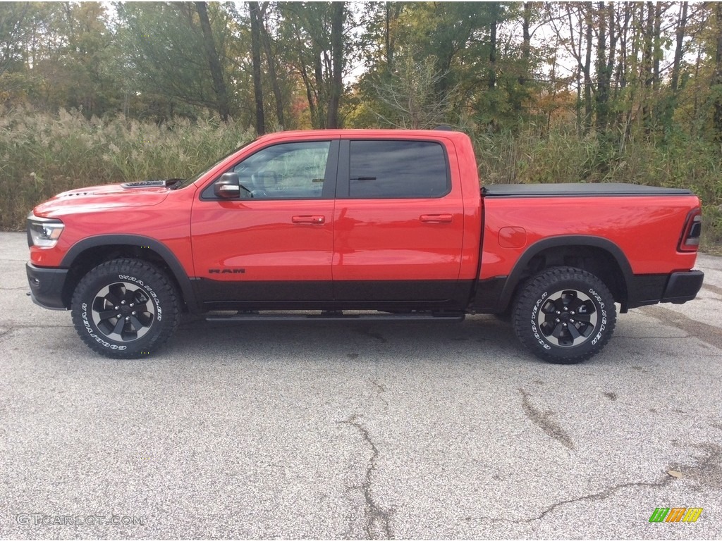 Flame Red 2019 Ram 1500 Rebel Crew Cab 4x4 Exterior Photo #130179012