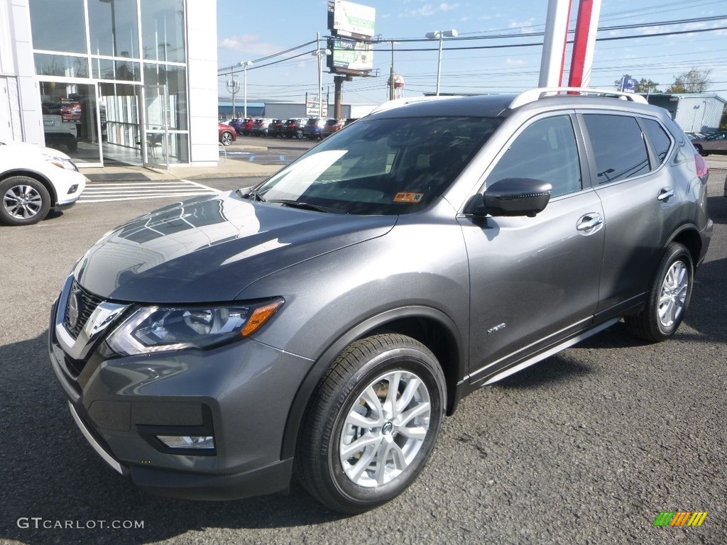 Gun Metallic 2019 Nissan Rogue SV AWD Hybrid Exterior Photo #130180566