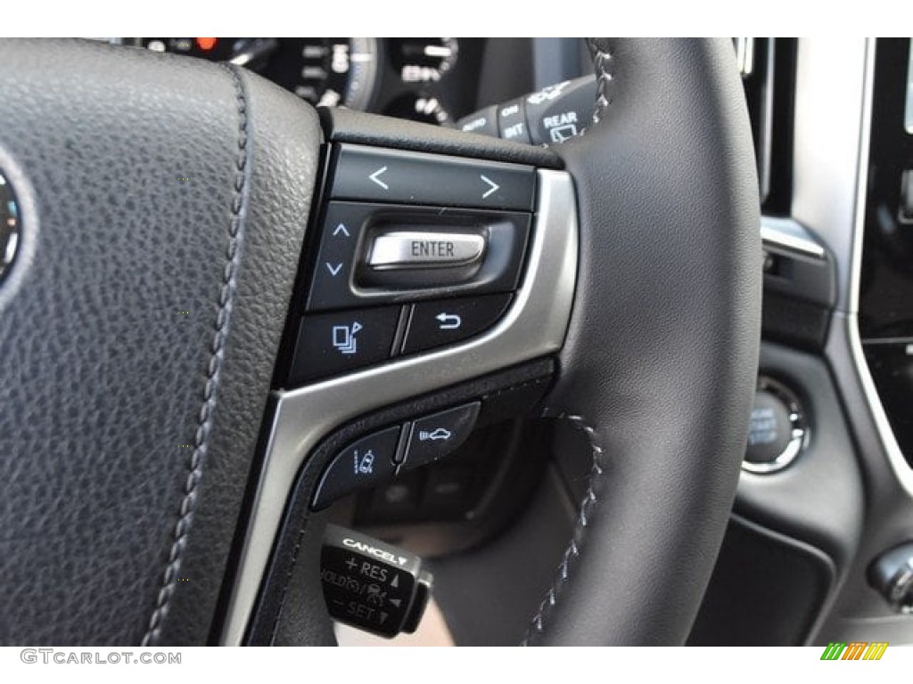 2019 Toyota Land Cruiser 4WD Black Steering Wheel Photo #130180917