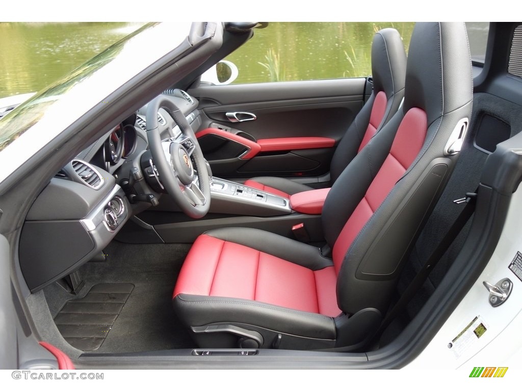 Black/Bordeaux Red Interior 2019 Porsche 718 Boxster Standard 718 Boxster Model Photo #130182663
