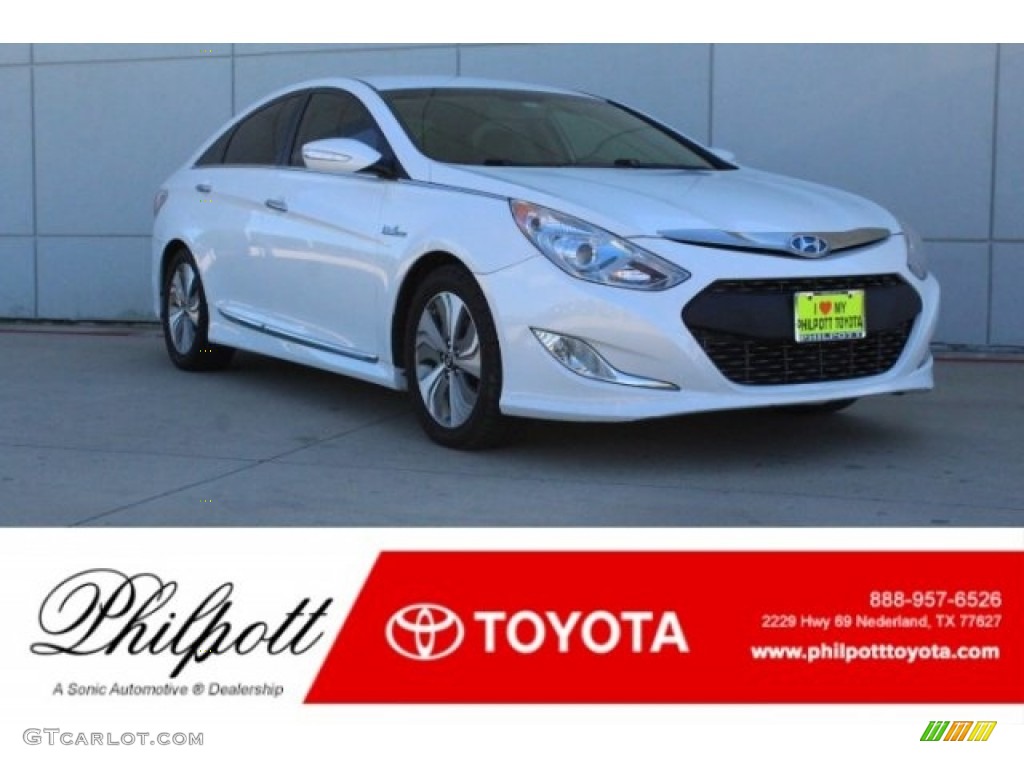 2013 Sonata Hybrid Limited - Porcelain White Pearl / Gray photo #1