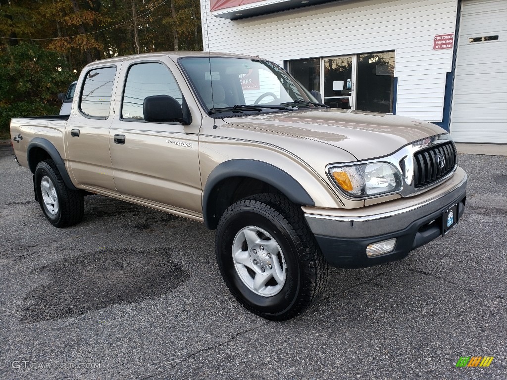 2003 Tacoma V6 Double Cab 4x4 - Mystic Gold Metallic / Oak photo #3