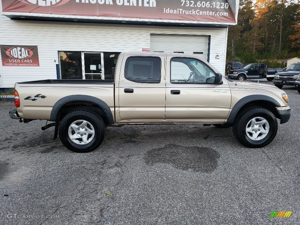 2003 Tacoma V6 Double Cab 4x4 - Mystic Gold Metallic / Oak photo #4
