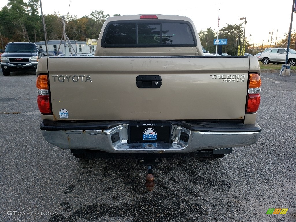 2003 Tacoma V6 Double Cab 4x4 - Mystic Gold Metallic / Oak photo #8