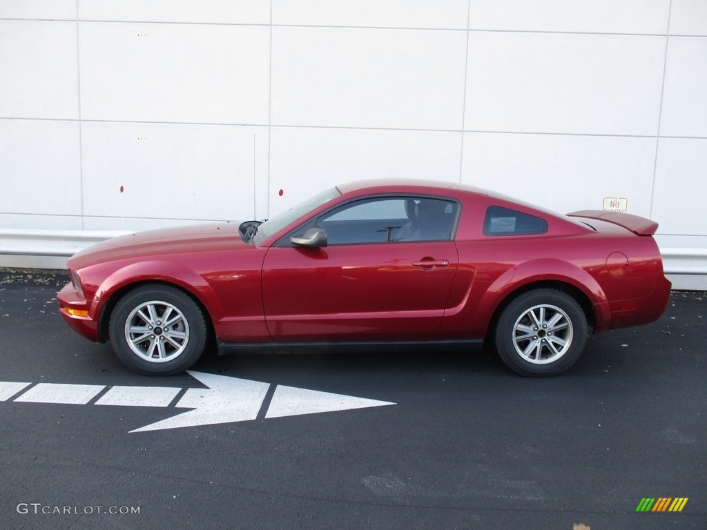 2007 Mustang V6 Premium Coupe - Redfire Metallic / Black/Dove Accent photo #2