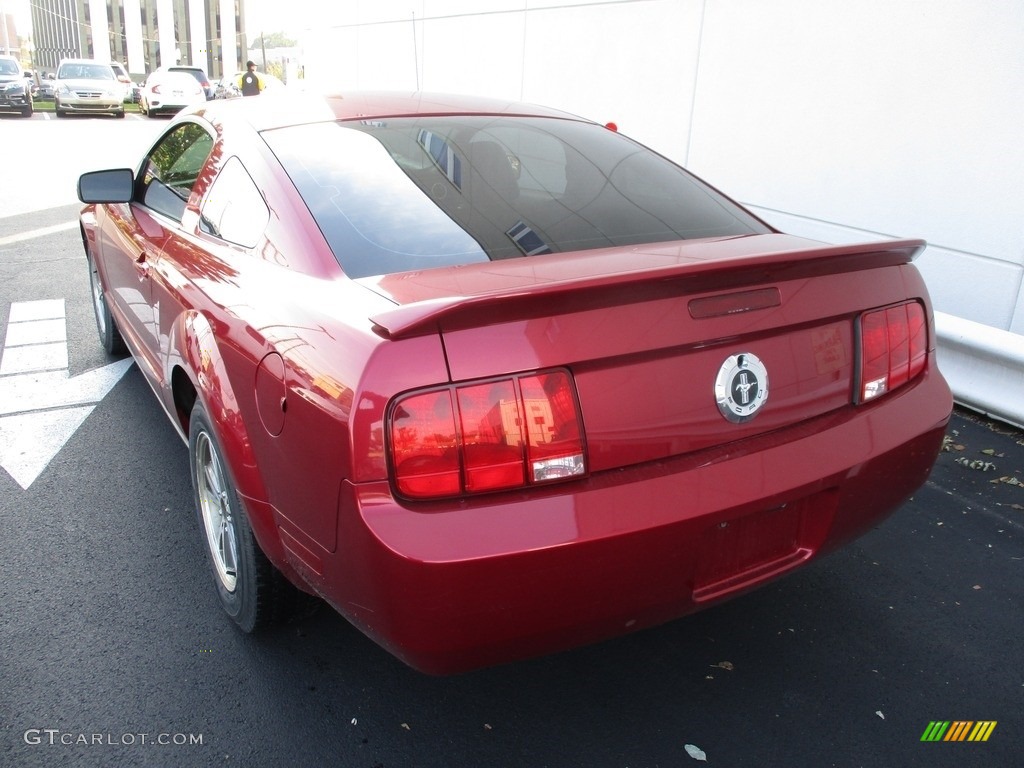2007 Mustang V6 Premium Coupe - Redfire Metallic / Black/Dove Accent photo #3