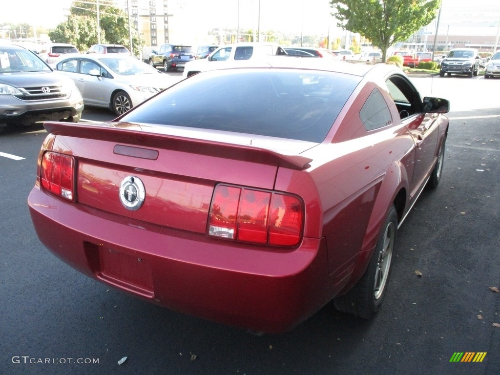 2007 Mustang V6 Premium Coupe - Redfire Metallic / Black/Dove Accent photo #5
