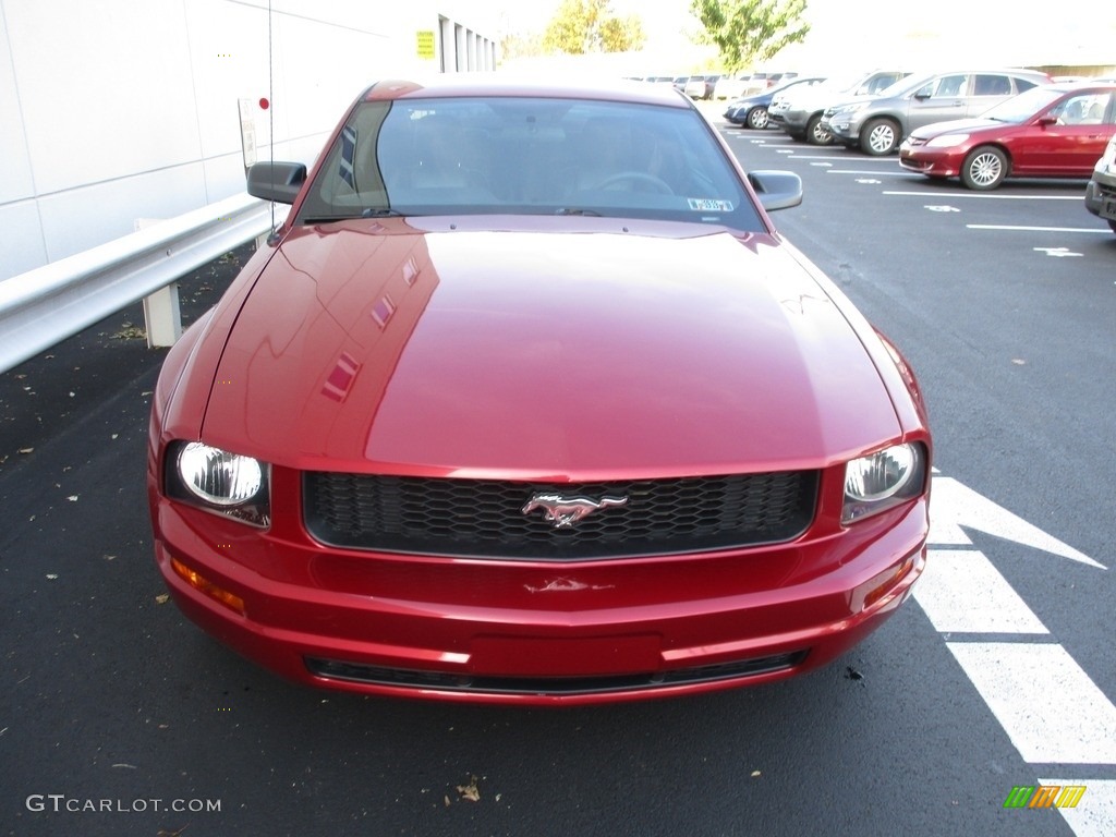 2007 Mustang V6 Premium Coupe - Redfire Metallic / Black/Dove Accent photo #7