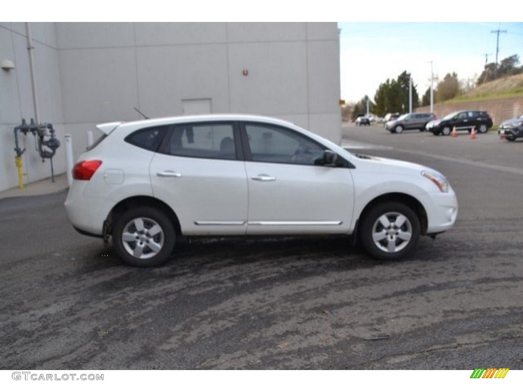 2012 Rogue S AWD - Pearl White / Black photo #7