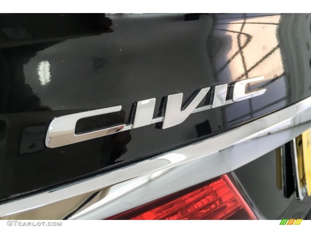2015 Civic SE Sedan - Crystal Black Pearl / Black photo #7