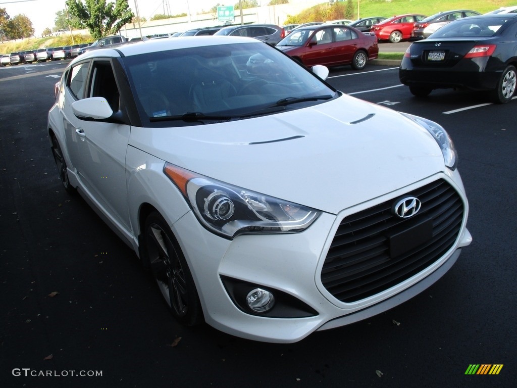 2013 Veloster Turbo - Elite White Pearl / Gray photo #8