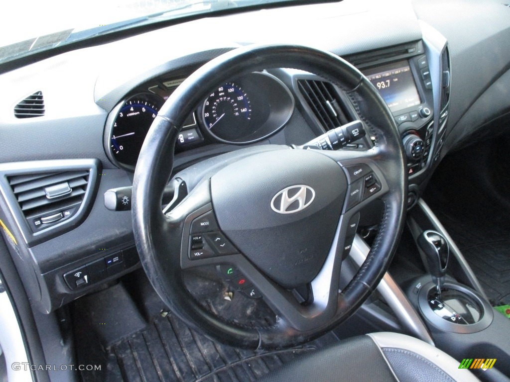 2013 Veloster Turbo - Elite White Pearl / Gray photo #13