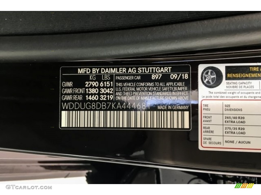 2019 S Color Code 897 for Ruby Black Metallic Photo #130191762