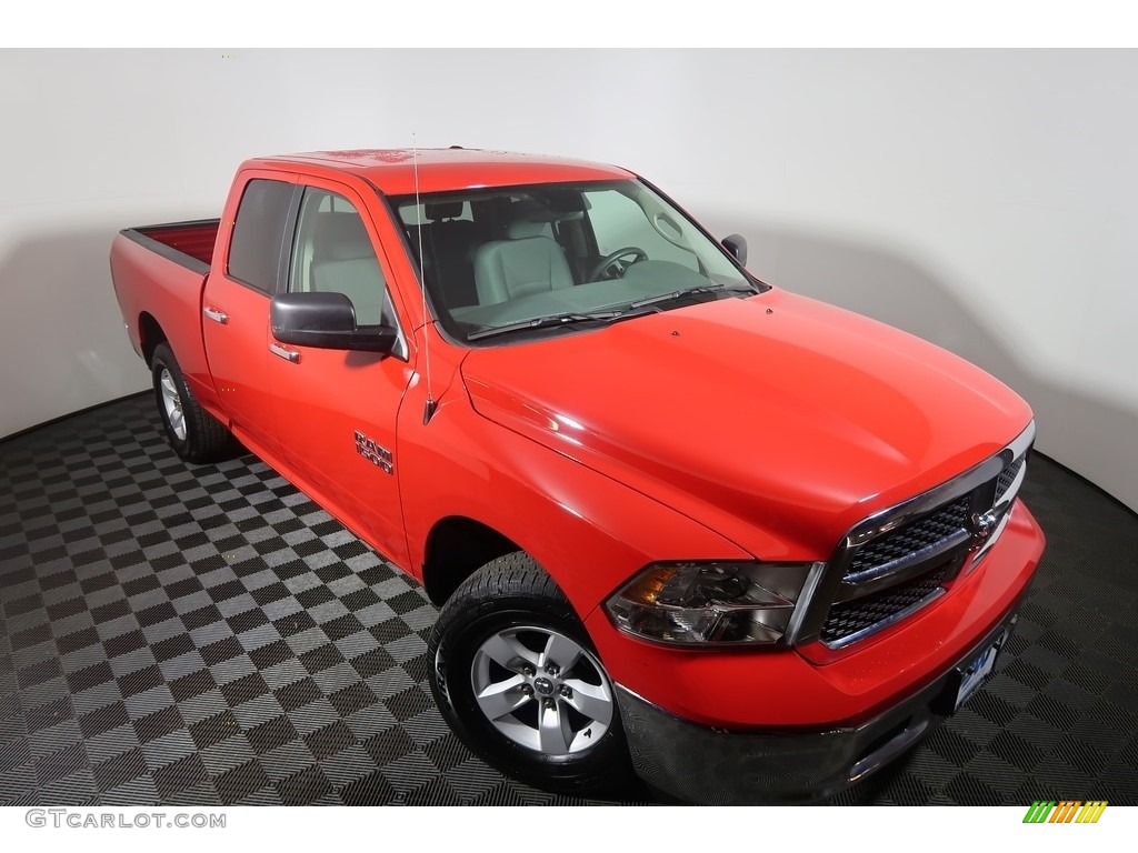 2018 1500 SLT Quad Cab 4x4 - Flame Red / Black photo #2