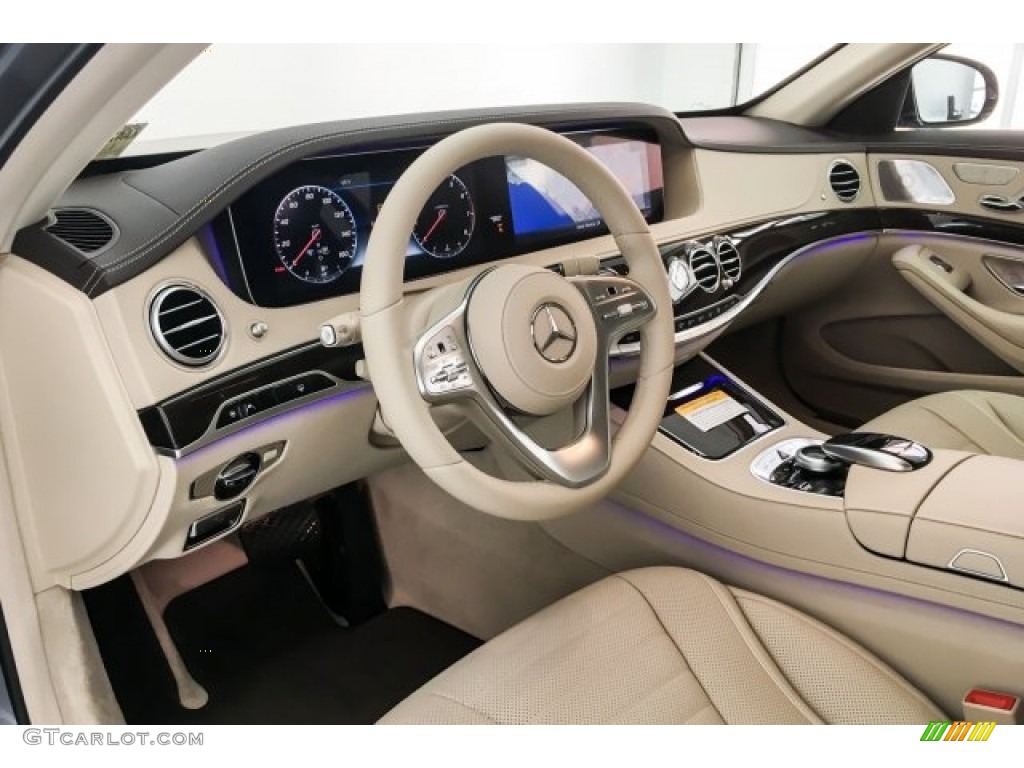 Silk Beige/Espresso Brown Interior 2019 Mercedes-Benz S 560 Sedan Photo #130192896