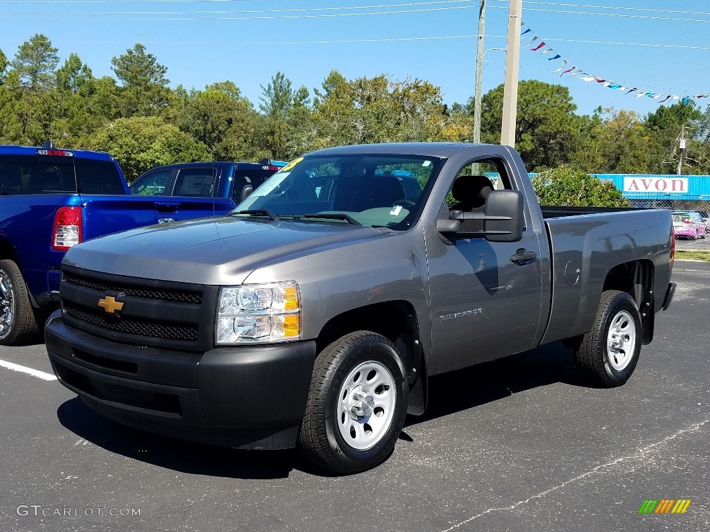 2013 Silverado 1500 Work Truck Regular Cab - Graystone Metallic / Ebony photo #1