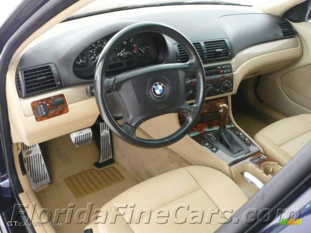 2001 3 Series 325i Sedan - Orient Blue Metallic / Sand photo #12