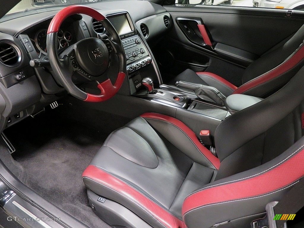Black/Red Interior 2015 Nissan GT-R Black Edition Photo #130205293