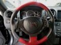 2015 Nissan GT-R Black/Red Interior Steering Wheel Photo