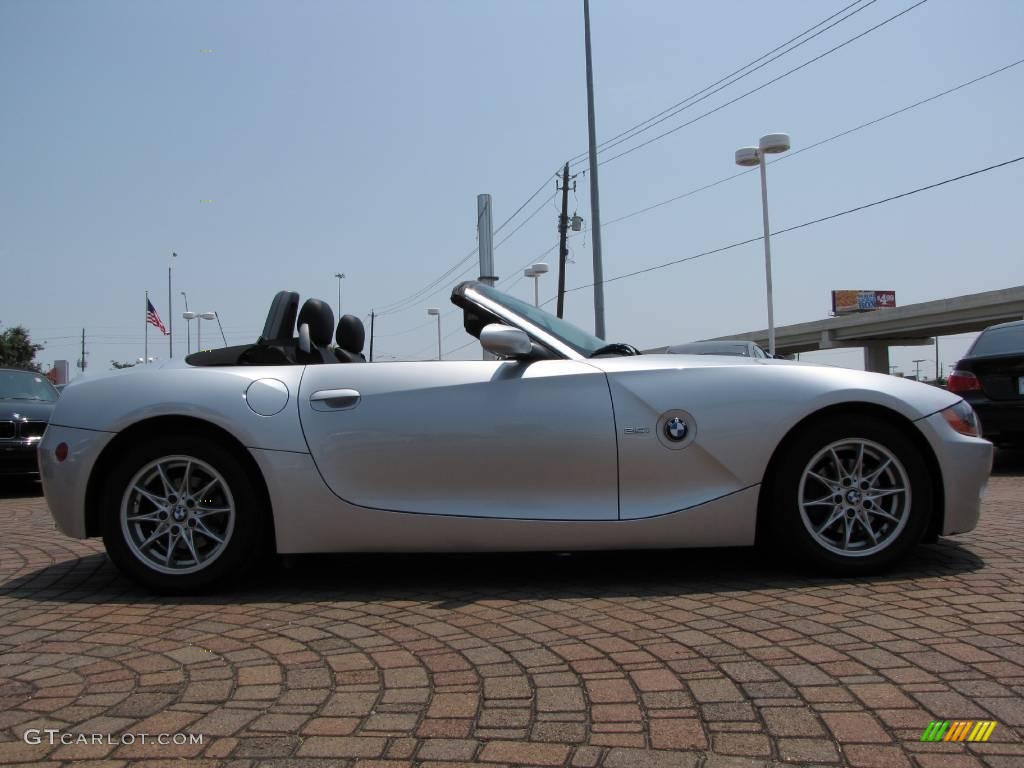 2003 Z4 2.5i Roadster - Titanium Silver Metallic / Black photo #6